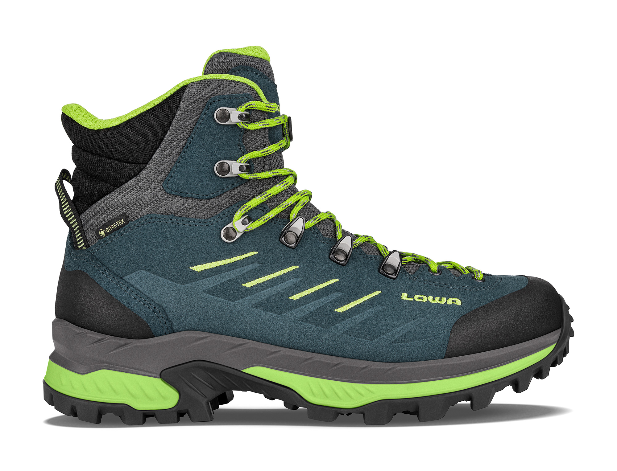 Lowa Randir GTX MID Herren Trekkingschuhe Blau Limone Hier Im Berg