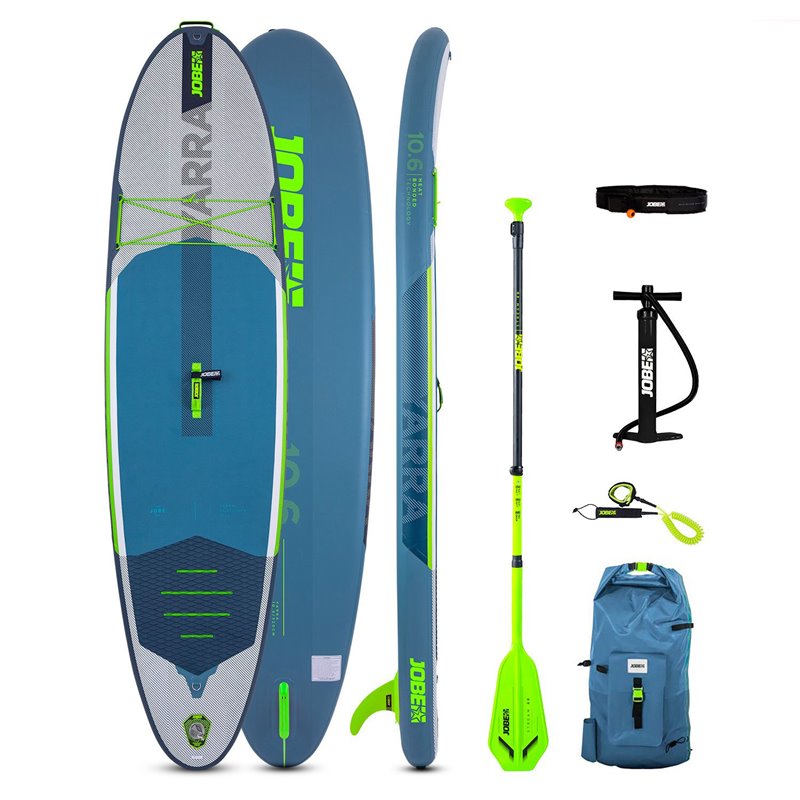 Jobe Yarra Sup Aufblasbare Stand Up Paddle Board Set Steel Blue