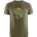 Fjällräven Arctic Fox T-Shirt Herren Freizeit und Outdoor Kurzarm Shirt dark olive