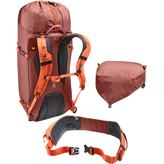 Deuter Guide 34+8 Alpinrucksack Wanderrucksack redwood-papaya hier im Deuter-Shop günstig online bestellen