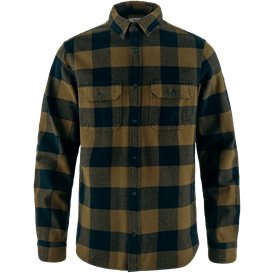 Fjällräven Övik Heavy Flannel Shirt Herren Flanellhemd wood brown-dark navy hier im Fjällräven-Shop günstig online bestellen