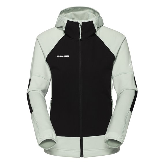 Mammut Massone ML Hooded Jacket Damen Midlayer silver sage-black hier im Mammut-Shop günstig online bestellen