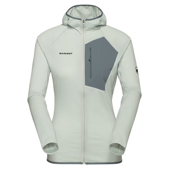 Mammut Aenergy Light ML Hooded Jacket Damen Fleecejacke Midlayer silver sage-strata hier im Mammut-Shop günstig online bestellen