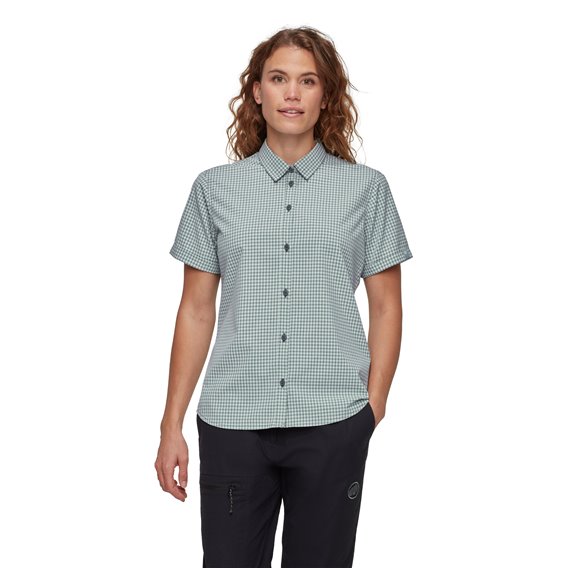 Mammut Aada Shirt Damen Kurzarmbluse strata-silver sage hier im Mammut-Shop günstig online bestellen