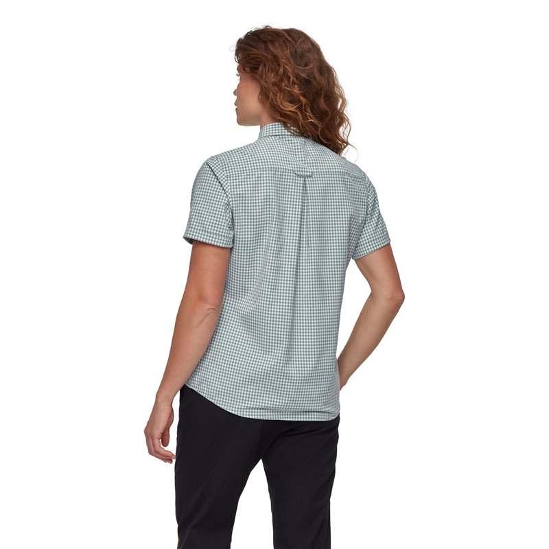 Mammut Aada Shirt Damen Kurzarmbluse strata-silver sage hier im Mammut-Shop günstig online bestellen