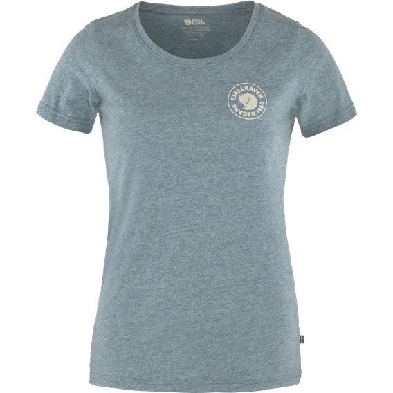 Fjällräven 1960 Logo T-Shirt Damen Kurzarmshirt indigo blue-melange hier im Fjällräven-Shop günstig online bestellen