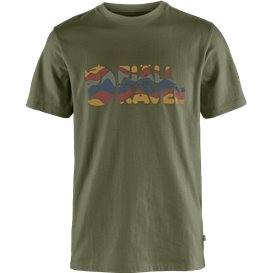 Fjällräven Multicolor Logo T-Shirt Herren Kurzarmshirt laurel green hier im Fjällräven-Shop günstig online bestellen