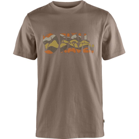 Fjällräven Multicolor Logo T-Shirt Herren Kurzarmshirt suede brown hier im Fjällräven-Shop günstig online bestellen