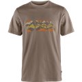 Fjällräven Multicolor Logo T-Shirt Herren Kurzarmshirt suede brown