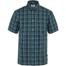 Fjällräven Övik Lite Shirt Shortsleeve Herren Hemd Kurzarmhemd dark navy-dawn blue