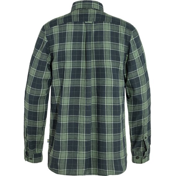 Fjällräven Övik Travel Shirt Longsleeve Herren Langarmhemd dark navy-patina green hier im Fjällräven-Shop günstig online bestell