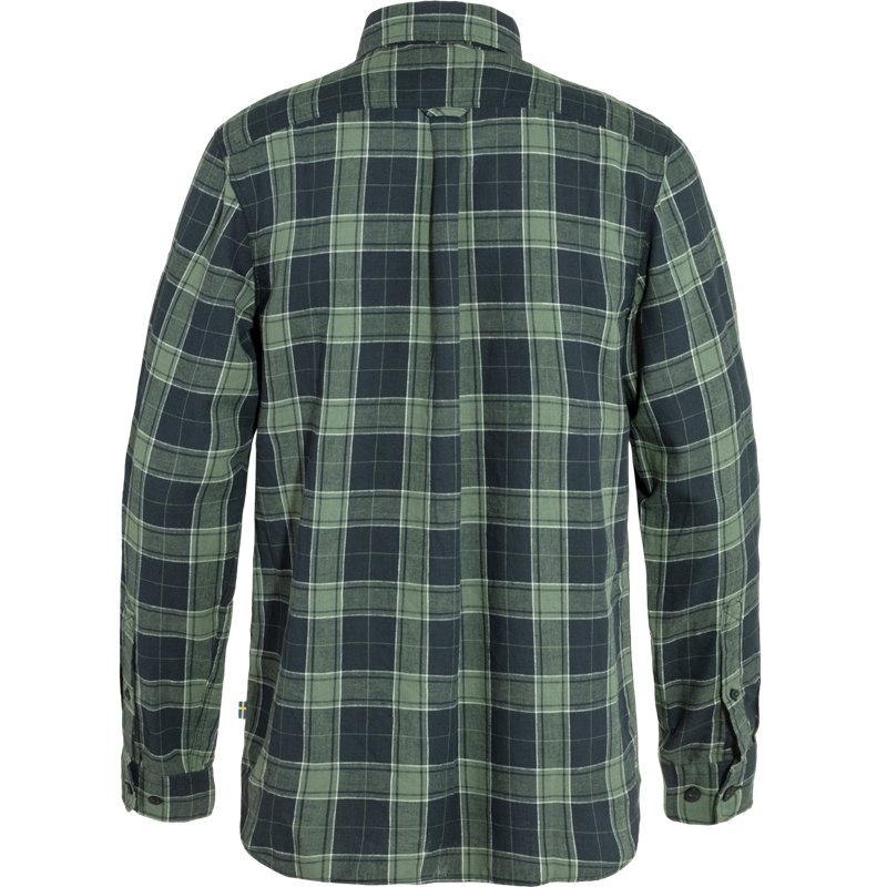 Fjällräven Övik Travel Shirt Longsleeve Herren Langarmhemd dark navy-patina green hier im Fjällräven-Shop günstig online bestell