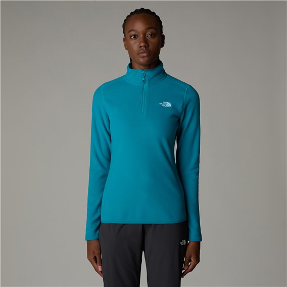 The North Face 100 Glacier 1/4 Zip Damen Fleecepullover deep teal hier im The North Face-Shop günstig online bestellen