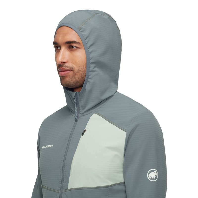 Mammut Madris Light ML Hooded Jacket Herren Midlayer strata-silver sage hier im Mammut-Shop günstig online bestellen