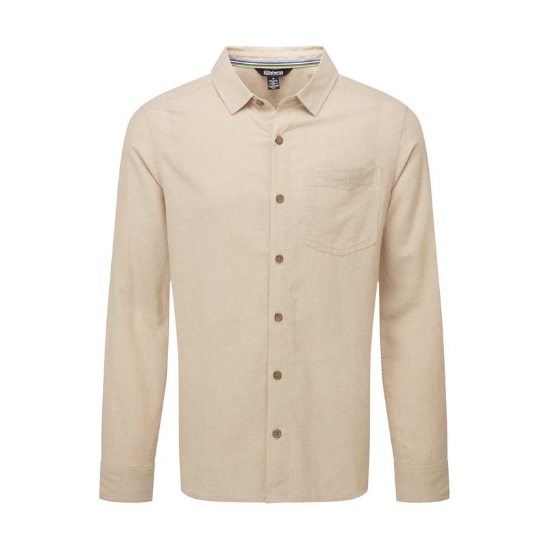 Sherpa Daha Longsleeve Shirt Herren Langarmshirt bardiya sand hier im Sherpa-Shop günstig online bestellen