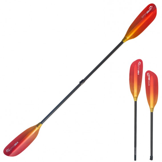 ExtaSea Pro Tour Carbon Vario B-Ware Doppelpaddel 2-teilig yellow-red hier im ExtaSea-Shop günstig online bestellen