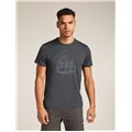 Icebreaker Merino 150 Tech Lite III T-Shirt Sunset Camp Herren Kurzarmshirt obsidian